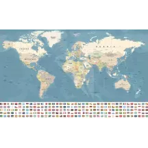 Papier Peint Panoramique Mappemonde Pays