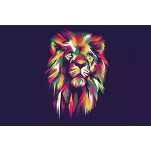 Papier Peint Panoramique Lion Art