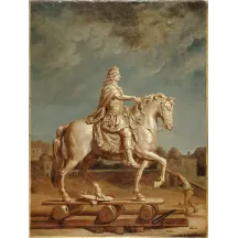 Papier Peint Panoramique Peinture 19e siècle Théophile Alexandre Steinlen - Statue de Louis XIV de Girardon
