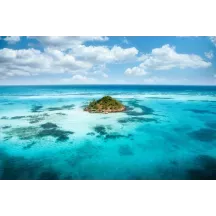 Papier Peint Panoramique îlot mer