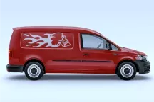 Sticker Van Life Skull Flamming