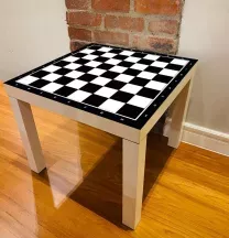 Sticker Table IKEA LACK Échiquier noir et blanc