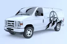 Sticker Van Life Rose Des Vents Montagnes