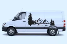 Sticker Van Life Montagne Lac