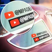 Sticker Youtube Couleur personnalisé