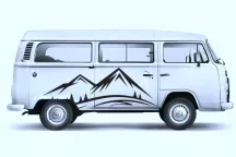 Sticker Van Life Montagne Foret