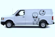 Sticker Van Life Alien