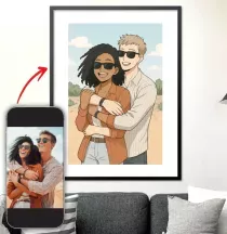 Portrait photo manga personnalisé – Style illustration japonaise