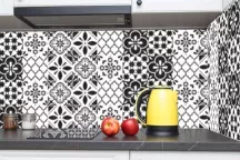 Sticker Carreaux de Ciment noirs