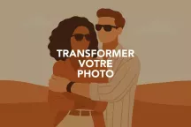 Portrait photo flat personnalisé – Illustration minimaliste