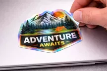 Sticker personnalisé holographique