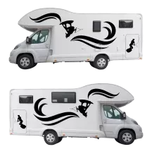Stickers Camping Car Kit Kite Surf