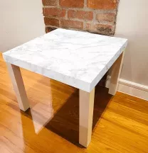 Sticker Table IKEA LACK Effet Marbre blanc