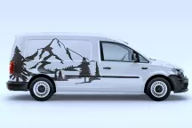 Sticker Van Life Montagne Forêt 2