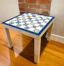 Sticker Table IKEA LACK Échiquier style mosaïque