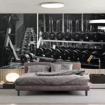 Papier Peint Panoramique Musculation Gym