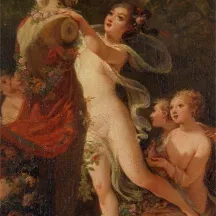 Affiche personnalisée Peinture 18e siècle Jacques Vallin - Offrande à Pan