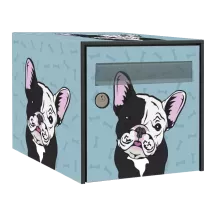 Sticker boîte aux lettres personnalisé Bouledogue Français 2