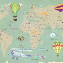 Affiche personnalisée Carte Exploration Animaux