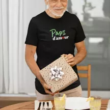 T-shirt homme 100% coton bio - famille - "papi d'amour"