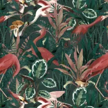 Affiche personnalisée Jungle Flamant Rose