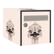 Sticker boîte aux lettres personnalisé Autruche 2