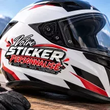 Sticker casque personnalisé sur mesure