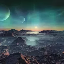 Affiche personnalisée Paysage Lunaire