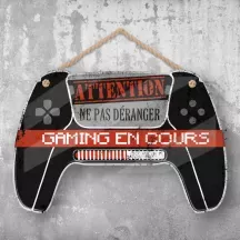 Plaque murale personnalisée Gaming – déco humour avec photo