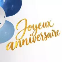 Lettrage adhésif anniversaire