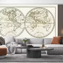 Papier Peint Panoramique Mappemonde Ancienne