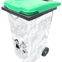 Sticker poubelle personnalisée papier