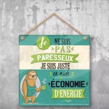 Plaque murale personnalisée Paresseux – déco humour avec photo