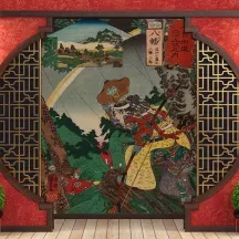 Papier Peint Panoramique Estampe 19e siècle Utagawa Kuniyoshi - Yawata