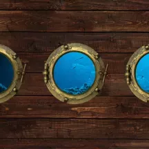 Affiche personnalisée Hublot Océan