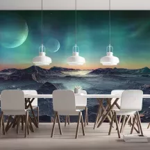 Papier Peint Panoramique Paysage Lunaire