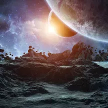 Affiche personnalisée Lune Univers