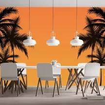 Papier Peint Panoramique Palmier Ombre 2