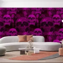 Papier Peint Panoramique Crane Skull Violet