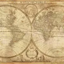 Affiche personnalisée Mappemonde Ancienne 2