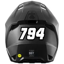 Sticker numéro casque moto personnalisé