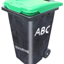 Sticker poubelle personnalisée craie tableau