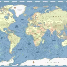 Affiche personnalisée Mappemonde 3