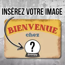 Plaque de porte personnalisée Bienvenue avec photo