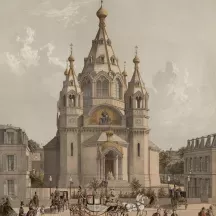 Affiche personnalisée Peinture 19e siècle Charles-Claude Bachelier - L'église russe de Paris