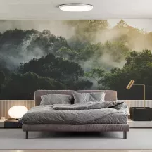 Papier Peint Panoramique Jungle Brumeuse