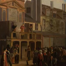 Affiche personnalisée Peinture 19e siècle Jean Roller - La Parade de Bobèche et Galimafré