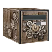 Sticker boîte aux lettres personnalisé rouage