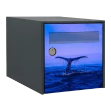 Sticker boîte aux lettres personnalisé Baleine