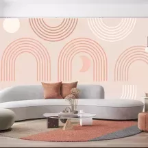 Papier Peint Panoramique Cercle Mid Century